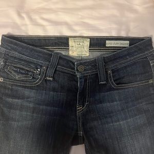 TAVERNITI SO JEANS // sz 29 // great quality // dark denim // cuffed bootleg